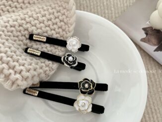 Xiaoxiangfeng Camellia คลิปหนีบด้านข้าง ผ้ากํามะหยี่ แบบบาง ลายเป็ด