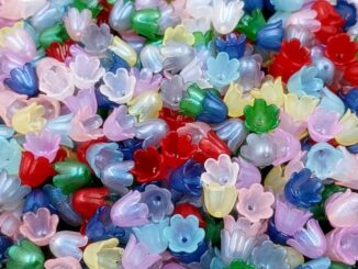 ลูกปัดอะคริลิค AB/Solid Lily of The Valley ลายดอกไม้ สําหรับทําเครื่องประดับ สร้อยข้อมือ สร้อยคอ DIY 20 ชิ้น