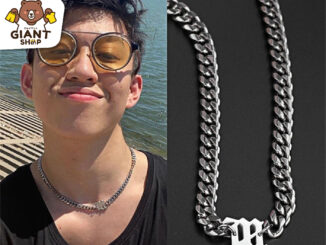 GIANTSHOP สร้อยคอโซ่ตัวอักษร สไตล์ hip-hop เท่ๆ (608)