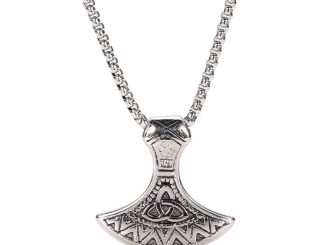 [HF Jewelry] สร้อยคอ สเตนเลส 316 จี้ขวาน สไตล์ฮิปฮอป พังก์ สีบรอนซ์ เครื่องประดับแฟชั่น สําหรับผู้ชาย