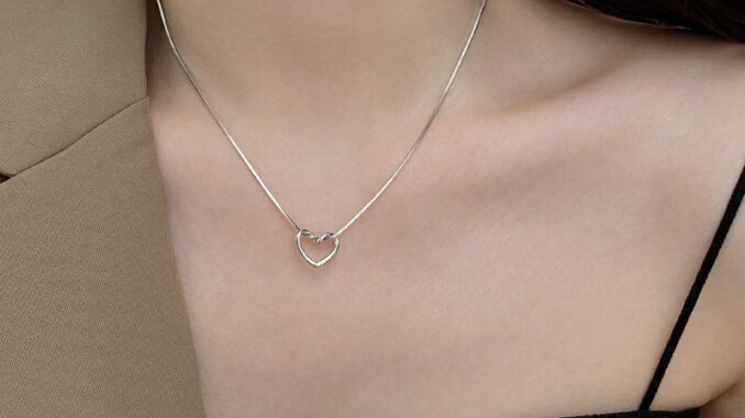 ꒰พร้อมส่ง꒱ สร้อยคอโซ่จี้รูปหัวใจ สร้อยคอ สไตล์เกาหลี