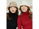 Hat12 Rabbit Fluffy Bucket Hat ทรงปีกแคบ