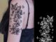 สติกเกอร์รอยสักชั่วคราว ลายดอกดาวบนท้องฟ้า เซ็กซี่ กันน้ํา 15 วัน
