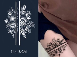【Mars Tattoo】ใหม่ สติกเกอร์รอยสักชั่วคราว กึ่งถาวร 2 สัปดาห์ ติดทนนาน D168
