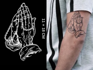 【Mars Tattoo】ใหม่ สติกเกอร์รอยสักชั่วคราว กึ่งถาวร 2 สัปดาห์ ติดทนนาน D018