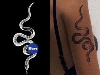 【Mars Tattoo】ใหม่ สติกเกอร์รอยสักชั่วคราว ลายงู C001 กึ่งถาวร ติดทนนาน