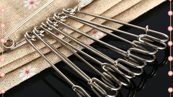 อุปกรณ์เสริม DIY เข็มกลัด สีเงิน 10 ชิ้น