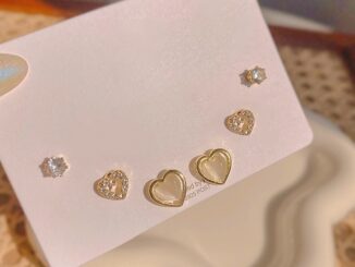 พร้อมส่งค่ะ ชุดเซ็ตต่างหูหัวใจ3คู่3แบบน่ารักสุดๆ #E0002