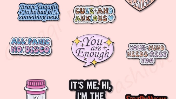 เข็มกลัด รูปตัวอักษร You Are Enough หลากสีสัน สําหรับทําเครื่องประดับ กระเป๋าเป้สะพายหลัง เสื้อผ้า