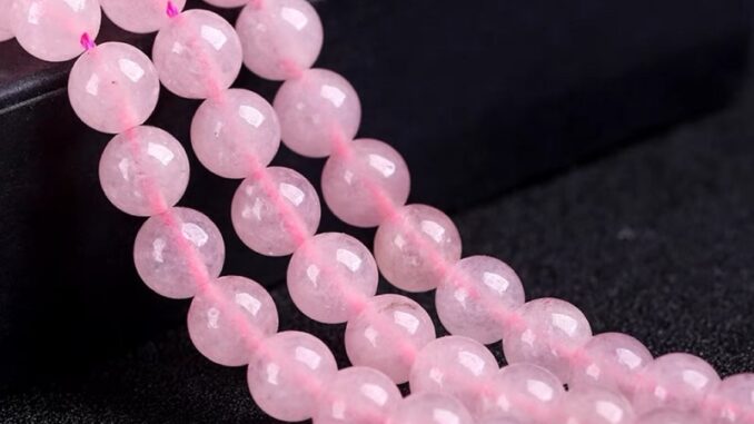 ยอดนิยมธรรมชาติสีชมพูคริสตัลยาว chain