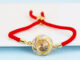 Lucky Windmill สร้อยข้อมือเทอร์โบ ชุบทอง 18K ไม่จางหาย สีแดง สําหรับผู้หญิง
