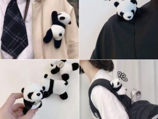 เข็มกลัด จี้ตุ๊กตาหมีแพนด้าน่ารัก แบบนิ่ม
