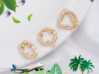 ❤️เครื่องประดับ DIY❤️จี้สร้อยคอ แหวน ต่างหู ชุบทอง 14K ฝังเพทาย กรอบสี่เหลี่ยมผืนผ้า DIY [จี้/ลูกปัด/สร้อยข้อมือ/สร้อยคอ/กําไลข้อมือ/ต่างหู]