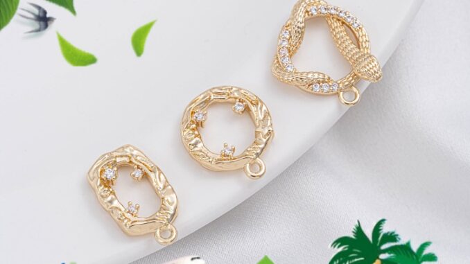 ❤️เครื่องประดับ DIY❤️จี้สร้อยคอ แหวน ต่างหู ชุบทอง 14K ฝังเพทาย กรอบสี่เหลี่ยมผืนผ้า DIY [จี้/ลูกปัด/สร้อยข้อมือ/สร้อยคอ/กําไลข้อมือ/ต่างหู]