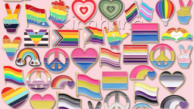 เข็มกลัด รูปการ์ตูนเมฆ สายรุ้ง LGBT หลากสี เครื่องประดับ สําหรับเพื่อน