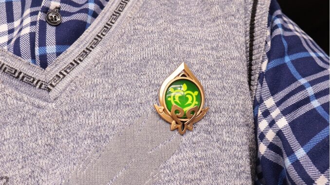 Genshin Impact Sumeru Pins เข็มกลัดวิสัยทัศน์ Lnazuma Tighnari Collei Dori Nilou 7 Element Weapons Eye Of Original God Badge