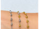 308 สร้อยข้อมือสแตนเลสลายเม็ดกลม เงา กว้าง 3.5/4mm สีทอง/เงิน/2กษัตริย์ ไม่ลอกไม่ดำสแตนเลสแท้ งานเลใส่อาบน้ำด้
