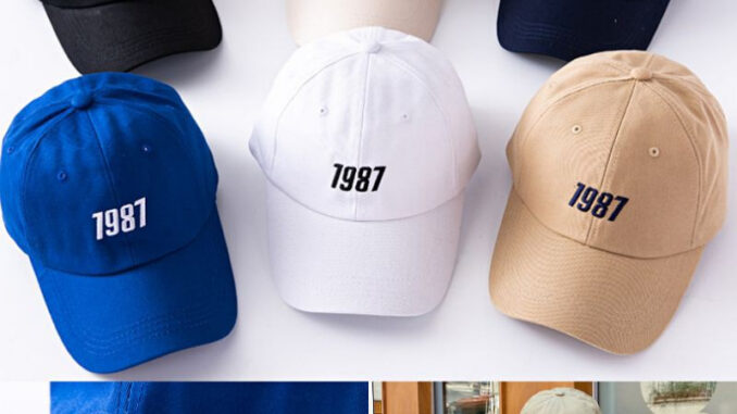 ❤พร้อมส่งใน 1 วัน✔หมวกแก๊ปเบสบอลแฟชั่น 1987มี6สี