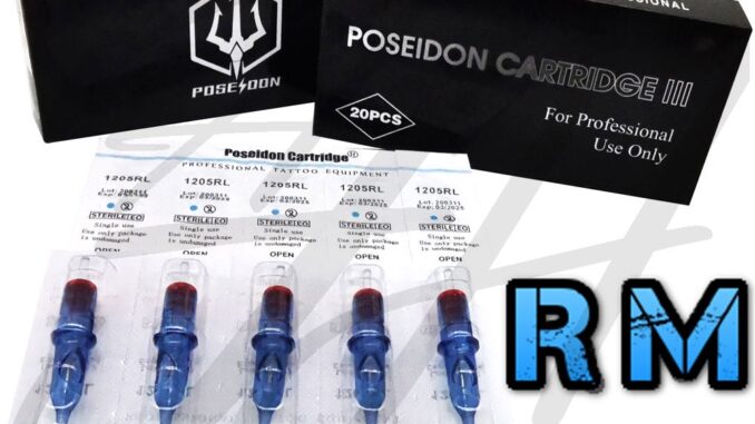 POSEIDON อุปกรณ์สัก เข็มฮอค สำหรับเครื่องฮอค ลงสี RM (หัวโค้ง) (5เล่ม)