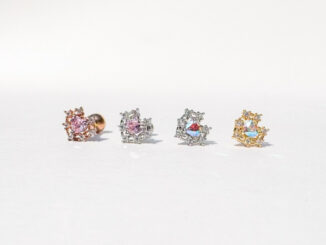 จิวต่างหูเกาหลี More Than Piercing: A162 Praline Heart