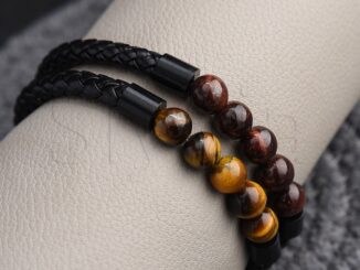 สร้อยข้อมือ ประดับลูกปัดหินภูเขาไฟ และนําโชค เครื่องประดับ สําหรับผู้หญิง และผู้ชาย