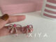 XIYA ต่างหูเข็มเงิน 925 ประดับไข่มุก เพทาย สีชมพู แฟชั่นเรโทร