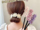 กิ๊บสไตล์เกาหลี สําหรับผู้หญิงที่ชอบ DIY ลูกไม้ + ดอกไม้ เป็นขดลวด  hair accessories