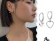 A HELLO GIRL ใหม่ ต่างหูสตั๊ด จี้รูปหัวใจ แบบกลวง ไม่สมมาตร ออกแบบดี สไตล์เรโทร สําหรับผู้หญิง