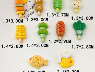 [2 #] Jibbitz Crocs ของเล่นไม้เสียบบาร์บีคิว ไส้กรอก ผัก ดอกบัว เห็ด เบียร์ อาหาร ครีม เหงือก เรซิ่น DIY QP