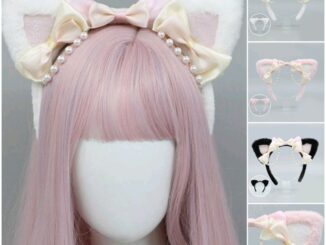 พร้อมส่งจากไทย‼️ ที่คาดผมหูแมวโลลิต้า นุ่มนิ่ม แต่งโบว์ลูกปัด คอสเพลย์