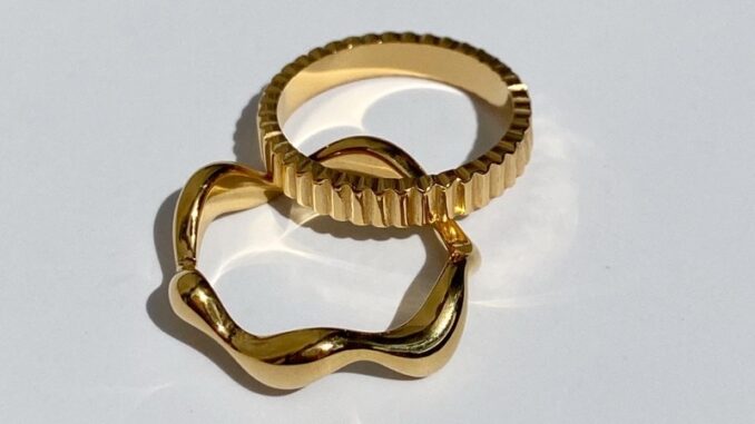 imean.store - Sea waves & Gear rings | แหวนงานไทเทเนี่ยมชุบทองเค 18k