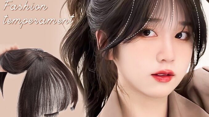 วิกผมหน้าม้า ผู้หญิง วิกผมยาวหน้าม้า คลิปผมหน้าม้า ผมหน้าม้า ผมต่อผม สําหรับเด็กผู้หญิง
