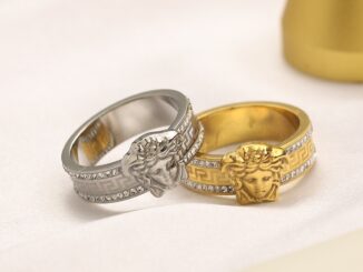 Versace แหวนเงิน 925 ลายตัวอักษร สไตล์เกาหลี เรียบง่าย สร้างสรรค์ เครื่องประดับ สําหรับผู้หญิง