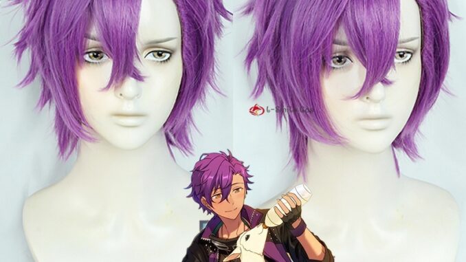 Misscoo วิกผมสั้น คอสเพลย์ อนิเมะ ES Ensemble Stars Otogari Adonis สีม่วง