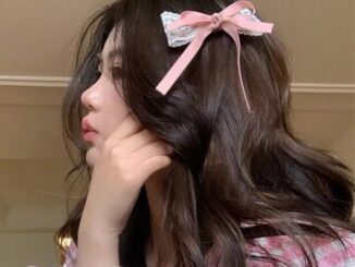 กิ๊บติดผม ประดับโบว์ สีชมพู สไตล์ฝรั่งเศส