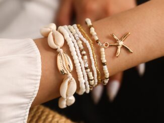 ชุดเครื่องประดับ สร้อยข้อมือ ประดับลูกปัด จี้เปลือกหอย ปลาดาว เหมาะกับเดินชายหาด แฟชั่นฤดูร้อน สไตล์โบฮีเมียน