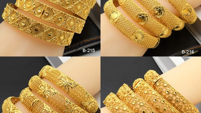 1 ชิ้น ดูไบ 24K ทอง กําไลข้อมือ ไนจีเรีย เจ้าสาว เครื่องประดับจัดงานแต่งงาน สร้อยข้อมือ ปาร์ตี้ อินเดีย สําหรับผู้หญิง