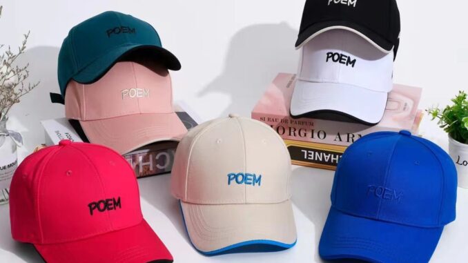 หมวกแก็ป POEM เวอร์ชั่นเกาหลีผ้าหนาคุณภาพดีหมวกแก็ปผู้ชายผู้หญิง