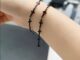 ฮิปฮอป เหล็กไทเทเนียม สีดํา สร้อยข้อมือ Ins สร้อยข้อมือ กําไลข้อมือ สําหรับผู้ชาย และผู้หญิง อุปกรณ์เสริม 18 + 5 ซม.