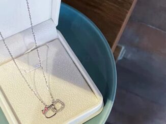 เครื่องประดับ สร้อยคอโซ่ จี้แหวนคู่ ลาย Hello Kitty KT Cat Good Luck สไตล์เกาหลี สําหรับผู้หญิง