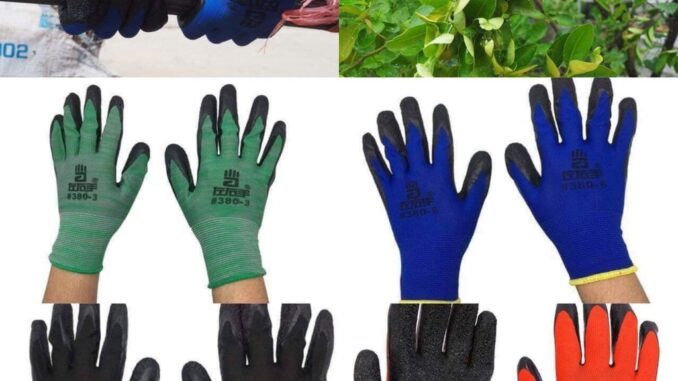 ถุงมือเคลือบยาง ทำงานหลายชนิด 1 แพ็คมี 12 คู่มีหลากหลายสี พร้อมส่ง