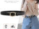 SmileFairyCC【COD & พร้อมส่ง】เข็มขัดหนัง หัวเข็มขัดอัลลอยด์ ลําลอง สําหรับผู้หญิง