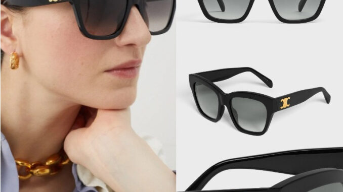 แว่นกันแดด Celine Triomphe 09 รหัส CL40253 ทรงยอดฮิต oversizeนิดๆ หน้ากลม หน้าใหญ่ ใส่ได้สบายๆ