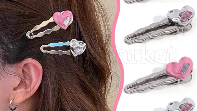 [ Featured ] กิ๊บติดผมหน้าม้า ด้านข้าง เด็กผู้หญิง แฟชั่น / ปิ่นปักผม คริสตัล หัวใจ สีชมพู / เครื่องประดับผมหวาน