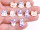 จี้สร้อยคอ สร้อยข้อมือ โลหะผสม รูปการ์ตูนหมี กระต่าย น่ารัก หลากสีสัน DIY 10 ชิ้น