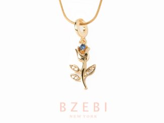 BZEBI สร้อยคอ แฟชั่น จี้ ทอง หวาน สีชมพู ทิวลิป เรียบๆจี้ดอกไม้ เครื่องประดับ ปรับได้ สําหรับผู้หญิง 1161n