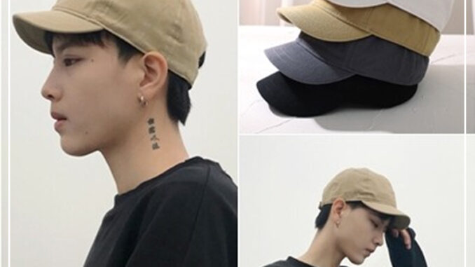 รุ่นยอดนิยม หมวกเบสบอล ปีกสั้น แฟชั่น ทรงญี่ปุ่น หมวกวินเทจ หมวกแก๊ปผู้ชาย