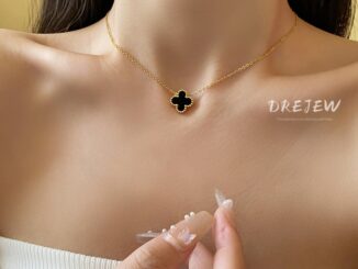 DREJEW  สร้อยคอโซ่เหล็กไทเทเนียม จี้รูปดอกไม้อะคริลิค หลากสี หรูหรา กันแพ้ สร้อย