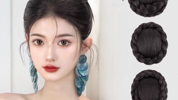 3 โมเดล เจ้าสาว สังเคราะห์ ผมซาลาเปา ต่อผม Chignon โดนัท ลูกกลิ้ง วิกผม กรงเล็บ คลิป ในแฮร์พีซ สําหรับผู้หญิง