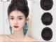 3 โมเดล เจ้าสาว สังเคราะห์ ผมซาลาเปา ต่อผม Chignon โดนัท ลูกกลิ้ง วิกผม กรงเล็บ คลิป ในแฮร์พีซ สําหรับผู้หญิง